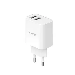 Зарядний пристрій HAVIT UC006B 15W 2xUSB-A White HAVIT (28693-000) - мініатюра 1