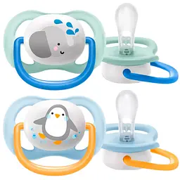 Пустышка Philips Avent Ultra Air Animal для мальчика, 0-6 месяцев, 2 шт. (SCF080/05)