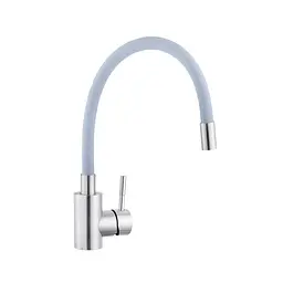 Змішувач для кухні з гнучким виливом Kroner KRP Edelstahl Klassisch - ESG035GRA CV024354 Хром матовий - мініатюра 3