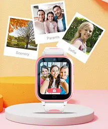 Дитячий смарт-годинник Lemfo D5 з SIM-картою GPS прослуховуванням відеодзвінком рожевий 4G ОС Android - мініатюра 6