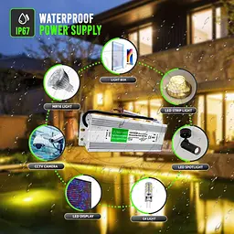 DC 12V 120W LED Driver Водонепроникний блок живлення IP67 Трансформатор AC230V Відкритий - мініатюра 7