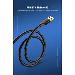Дата кабель USB 3.0 AM/AF 1.0m US129 black Ugreen (10368) - мініатюра 5