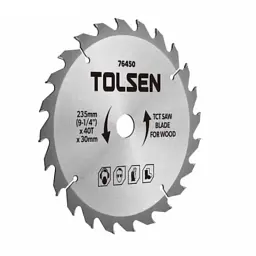 Диск пильний Tolsen з ТВС напайками по дереву 160х40Т*20мм (76426)