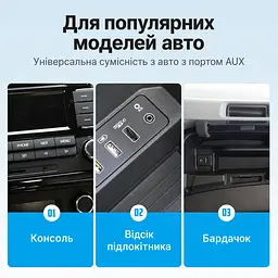 Аудіокабель AUX Vention 1 м 3,5 мм TRRS штекер на штекер у бавовняному обплетенні з позолоченими контактами сірий (BAQHF) - мініатюра 9