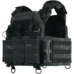 Плитоноска Kiborg GU gen.2 + 3 підсумки Black Multicam (1000-k77003)