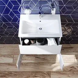 Тумба підвісна AM.PM X - Joy 65 см з умивальником M85-FHX0653-WC0653WG38 - мініатюра 3