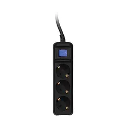 Подовжувач мережевий 2E Power Extension 3 Type F 1.5m 16 A Black