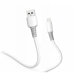 Дата кабель USB 2.0 AM to Lightning 1.0m 3A liquid silicone white ColorWay (CW-CBUL093-WT) - мініатюра 2