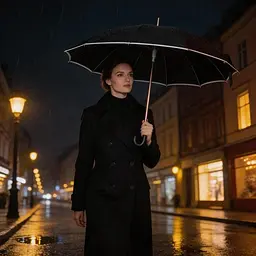 Класична парасоля тростина складна напівавтомат купол 120 см від дощу парасоля напівавтоматична розкладна тростинна для дорослих унісекс на 12 спиць Чорний - мініатюра 2