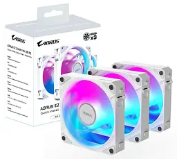Вентилятор Gigabyte Aorus EZ Chain Fan 120 Ice 3-Pack Білий (GP-ECFAN1203 ICE) - мініатюра 7