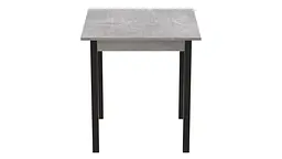 Стіл кухонний Ferrum-decor Агата 75x80x80 Чорний ДСП Бетон 16мм (FRD-105560)