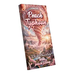 Шоколад чорний Lorizio з персиковою начинкою "PEACH TYPHOON" 200 г - мініатюра 3