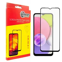 Стекло защитное Dengos Full Glue Samsung A03 Core (black) (TGFG-200)
