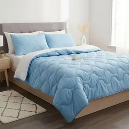 Набір Ideia NordicBlue ковдра 200х220 + 2 подушки 50х70 блакитний 8-36202