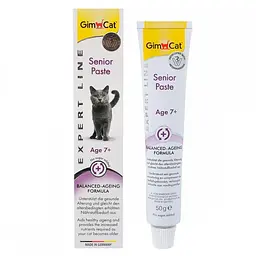 Ласощі для літніх котів GimCat Expert Line, Senior Paste мультивітамін 50 г - мініатюра 2