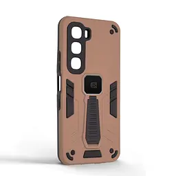 Чехол для Infinix Hot 60 5G, Proover, коричневый, с подставкой и магнитом, противоударный, ударопрочный, бронированный, панель-накладка, защита всего корпуса, термополиуретан (TPU) + поликарбонат (PC), ArmorStandart (ARM87289) - мініатюра 2