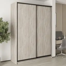 Шафа-купе дводверна MebelStar Уні BG 2ДСП 180x60x240 см Аляска сірий (MBS-10439)