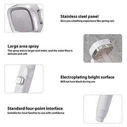 Насадка для душу Quadro Shower Head з 4 режимами та фільтром · Водозберігаюча душова лійка високого тиску - мініатюра 6