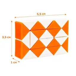 Головоломка Змійка Рубіка IGR67Orange маленька 3,5x5,5 см, двокольорова - мініатюра 2
