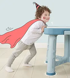Дитячий функціональний столик і два стільчики Poppet Монохром, синій (PP-001M) - мініатюра 3