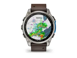 Смарт-годинник Garmin D2 Mach 2 47mm Titanium w. Oxford Brown Leather Band (010-02904-30/31) - мініатюра 7