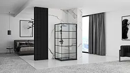 Душова кабіна Rea Concept 80x100 black REA-K6389, Чорний, Універсальна, прозорий - мініатюра 2