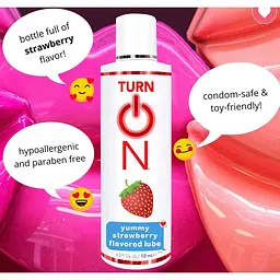 Їстівний лубрикант Wet Turn On Yummy Strawberry Flavored Lube 118 мл - мініатюра 4