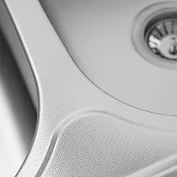 Кухонна мийка з нержавіючої сталі закруглена Platinum декор 7848D (0,8/180 мм), Decor - мініатюра 4