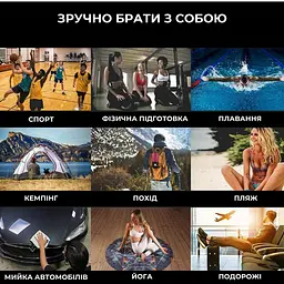 Рушник спортивний з мікрофібри вологовбиральний 40x80 см Блакитний (90500001) - мініатюра 6