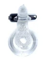Ерекційне кільце Dolphin Vibro Clear з вібрацією - мініатюра 7