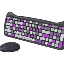 Комплект (Клавіатура та Миша) CANYON HSET-W6 EN Kitty Edition AAA+АА Wireless Violet - мініатюра 4