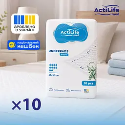 Пелюшки гігієнічні Actilife Med Basic поглинаючі 60х90 см 10 шт. - мініатюра 2
