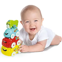 Іграшка-пірамідка Baby Clementoni Fun Vehicles розвиваюча (17111) - мініатюра 6