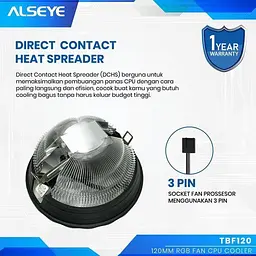 Кулер для процесора Alseye TBF-120 (AS.01.07.0221) - мініатюра 4