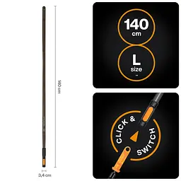 Ручка дерев'яна Fiskars OneClick L FSC, 140 см (1080549) - мініатюра 4