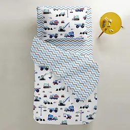 Набір простирадл на резинці Cosas BLUE ZIGZAG 60х120х12 см (SetSheet_DarkBlue_ZigBlueGrey_120x60) - мініатюра 7