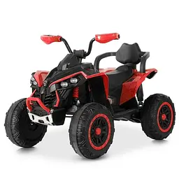 Квадроцикл дитячий 2.4G 2 мотори 45W 12V MP3 USB Bluetooth TF EVA шкіра червоний (M 6381EBLR-3)