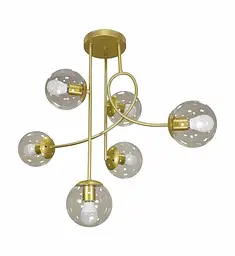 Люстра золота молекула прозорі кулі Levistella 752L7914-6 GD+CL
