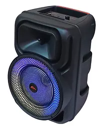 Портативна колонка Sing-e ZQS8147 з мікрофонам та пультом Акустична система RGB підсвічування Чорний 200 Вт - мініатюра 5