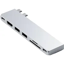Адаптер Satechi USB-C Pro Hub Slim Silver (ST-HUCPHSS) - мініатюра 2