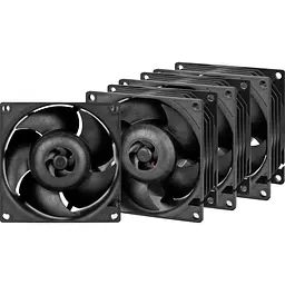 Комплект корпусных вентиляторов Arctic S8038-7K 4-Pack Black (ACFAN00292A) [135701]