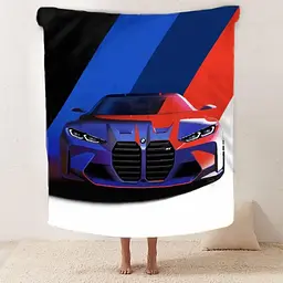 Плед плюшевий 3D Престижний BMW 160х200 см - мініатюра 2