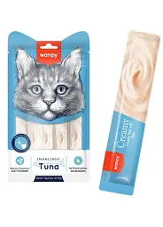 Рідкі ласощі для котів Wanpy Creamy Lickable Treats Tuna з тунцем (5 стіків х 14 г)