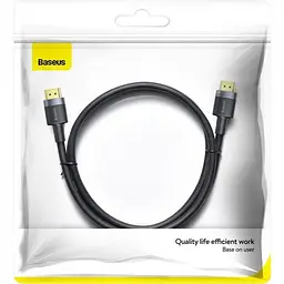 Кабель Baseus Cafule 4KHDMI Male To 4KHDMI Male Adapter Cable 2m CADKLF-F01 Black - мініатюра 2
