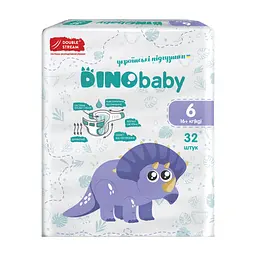 Підгузки Dino Baby Розмір 6 (16+ кг) 32 шт (4823098413240) - мініатюра 2