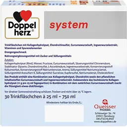 Харчова добавка Doppelherz System Колаген 11.000, Куркума + Імбир 750 мл (25 мл x 30 флаконів) - мініатюра 4