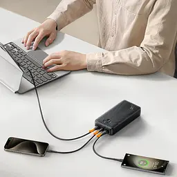 Універсальна мобільна батарея Joyroom 20000mAh 22,5W PD, QC3.0, 2xUSB-A, USB-C In/Out Чорний - мініатюра 6