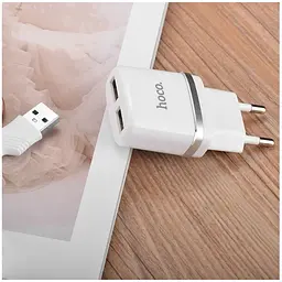 Адаптер зарядного пристрою Hoco C12 Dual USB Charger 2 USB 2.4A Output Lightning Adapter iPhone 6 / iPhone 5 - мініатюра 3