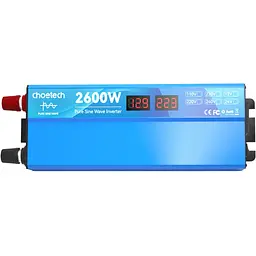 Автомобільний інвертор Choetech 12/220V 1300Вт, чиста синусоїда (CJ2600Q-V2) - мініатюра 2