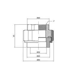 Згін "Американка" PPR Thermo Alliance 32х1" ВР DSI003 - мініатюра 1